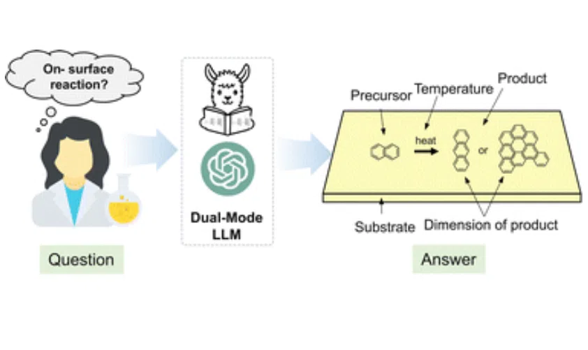 A dual-mode large language model assistant for on-surface reactions via fine-tuning and retrieval-augmented generation